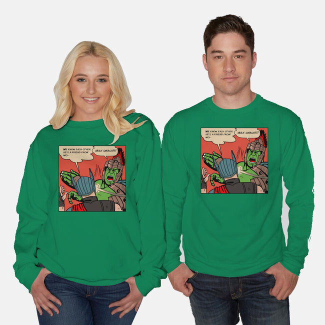 He's A Friend-Unisex-Crew Neck-Sweatshirt-demonigote