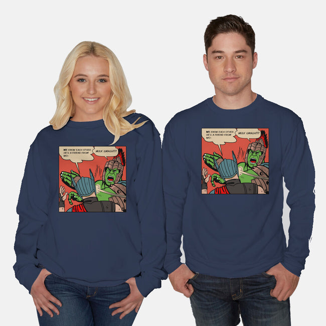 He's A Friend-Unisex-Crew Neck-Sweatshirt-demonigote