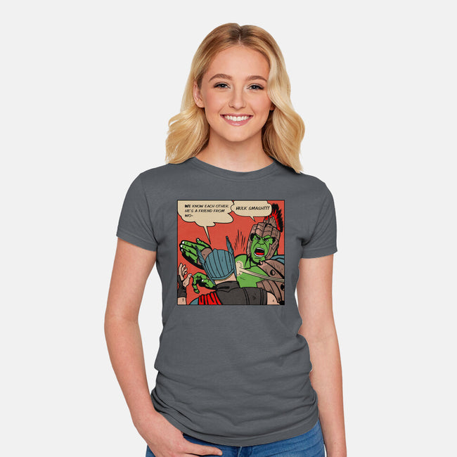 He's A Friend-Womens-Fitted-Tee-demonigote