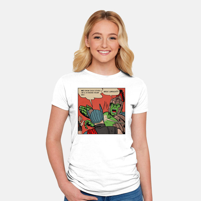 He's A Friend-Womens-Fitted-Tee-demonigote