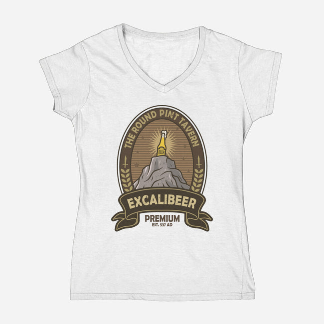 Excalibeer-Womens-V-Neck-Tee-erion_designs