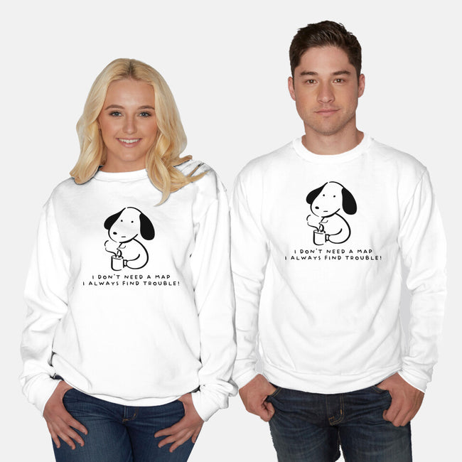 I Don't Need A Map-Unisex-Crew Neck-Sweatshirt-FunkVampire