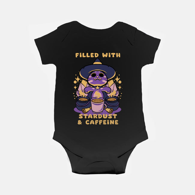 Filled With Stardust And Caffeine-Baby-Basic-Onesie-FunkVampire