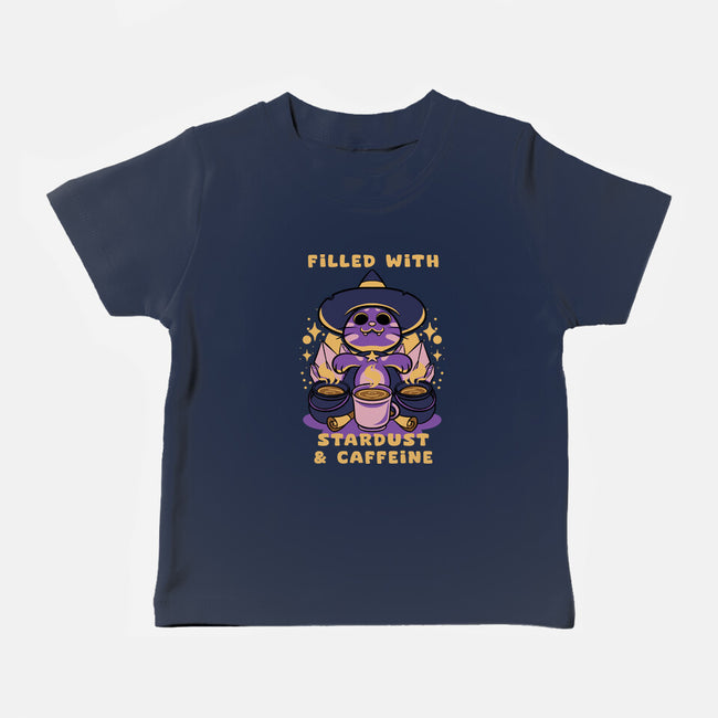 Filled With Stardust And Caffeine-Baby-Basic-Tee-FunkVampire