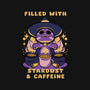 Filled With Stardust And Caffeine-Womens-Fitted-Tee-FunkVampire
