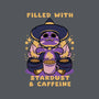Filled With Stardust And Caffeine-Womens-Fitted-Tee-FunkVampire