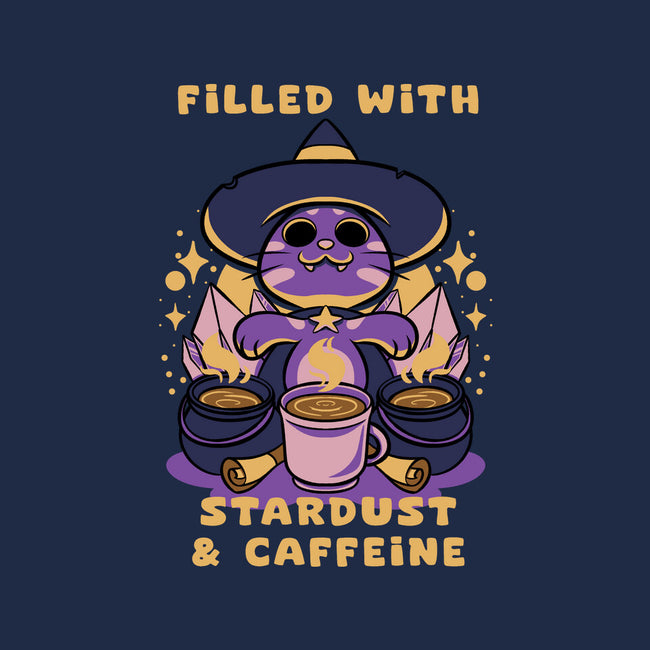 Filled With Stardust And Caffeine-Womens-Fitted-Tee-FunkVampire