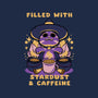 Filled With Stardust And Caffeine-Womens-Fitted-Tee-FunkVampire