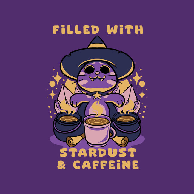 Filled With Stardust And Caffeine-Womens-Fitted-Tee-FunkVampire