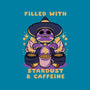 Filled With Stardust And Caffeine-Womens-Fitted-Tee-FunkVampire