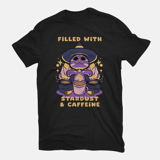 Filled With Stardust And Caffeine-Womens-Fitted-Tee-FunkVampire