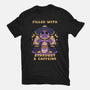 Filled With Stardust And Caffeine-Womens-Fitted-Tee-FunkVampire