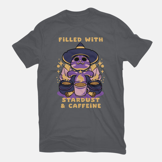 Filled With Stardust And Caffeine-Womens-Fitted-Tee-FunkVampire