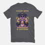 Filled With Stardust And Caffeine-Womens-Fitted-Tee-FunkVampire