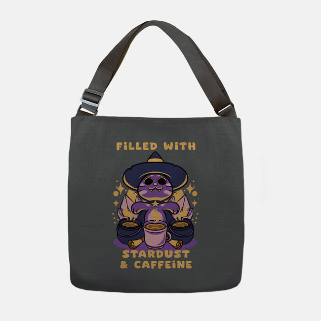 Filled With Stardust And Caffeine-None-Adjustable Tote-Bag-FunkVampire