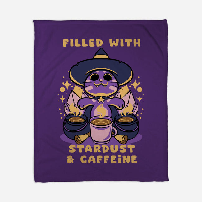 Filled With Stardust And Caffeine-None-Fleece-Blanket-FunkVampire