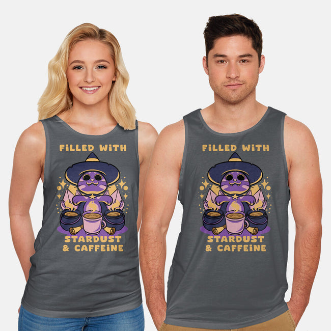 Filled With Stardust And Caffeine-Unisex-Basic-Tank-FunkVampire