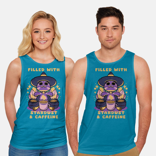 Filled With Stardust And Caffeine-Unisex-Basic-Tank-FunkVampire