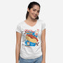 Chili Dogs Zone-Womens-V-Neck-Tee-estudiofitas