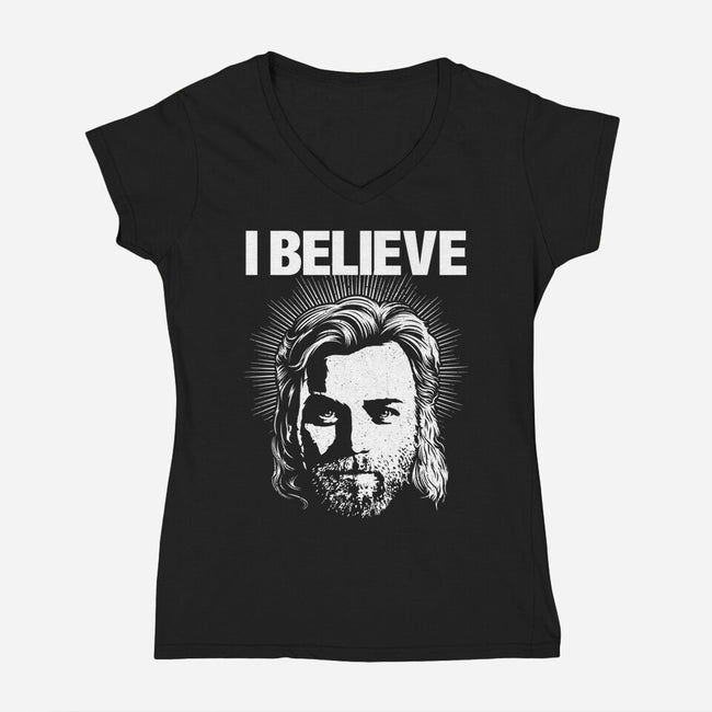 Jedi Christ-Womens-V-Neck-Tee-CappO