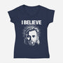 Jedi Christ-Womens-V-Neck-Tee-CappO