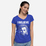 Jedi Christ-Womens-V-Neck-Tee-CappO