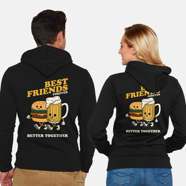 Best Foodie Friends Forever-Unisex-Zip-Up-Sweatshirt-Melonseta