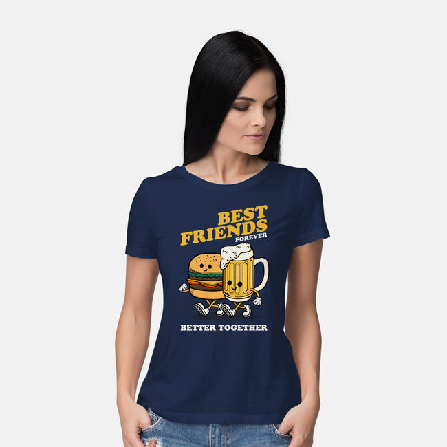 Best Foodie Friends Forever-Womens-Basic-Tee-Melonseta