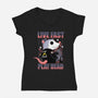 Live Fast Play Dead-Womens-V-Neck-Tee-Tri haryadi