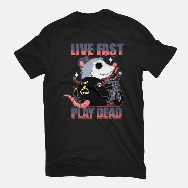 Live Fast Play Dead-Womens-Fitted-Tee-Tri haryadi