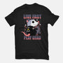 Live Fast Play Dead-Womens-Fitted-Tee-Tri haryadi