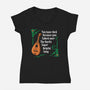 Talking Over The Bard-Womens-V-Neck-Tee-Aarons Art Room