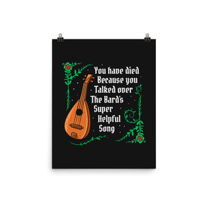Talking Over The Bard
