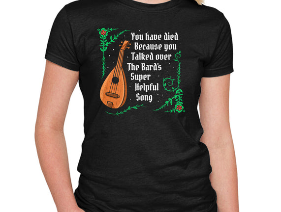 Talking Over The Bard