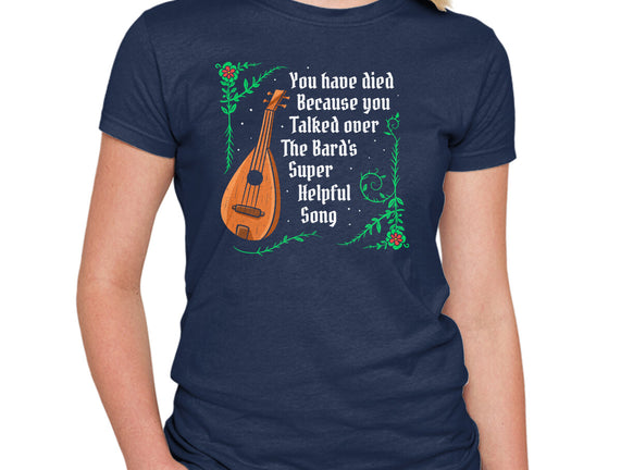 Talking Over The Bard