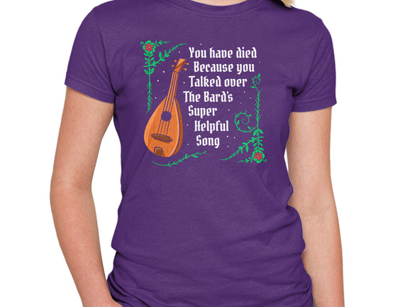 Talking Over The Bard