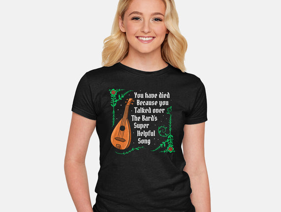 Talking Over The Bard