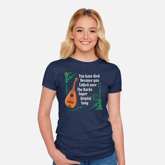 Talking Over The Bard-Womens-Fitted-Tee-Aarons Art Room