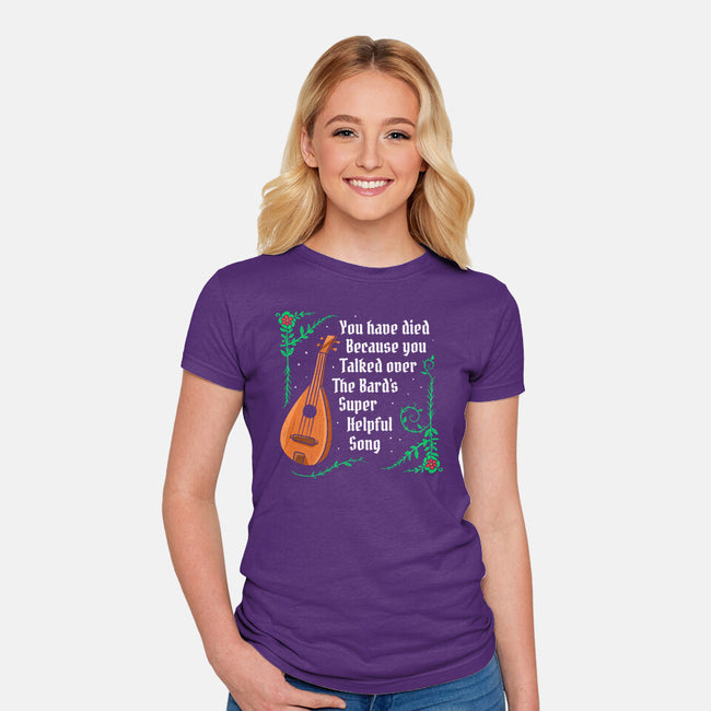 Talking Over The Bard-Womens-Fitted-Tee-Aarons Art Room