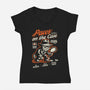 Paws On The Case-Womens-V-Neck-Tee-Herk Up Tees