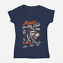 Paws On The Case-Womens-V-Neck-Tee-Herk Up Tees