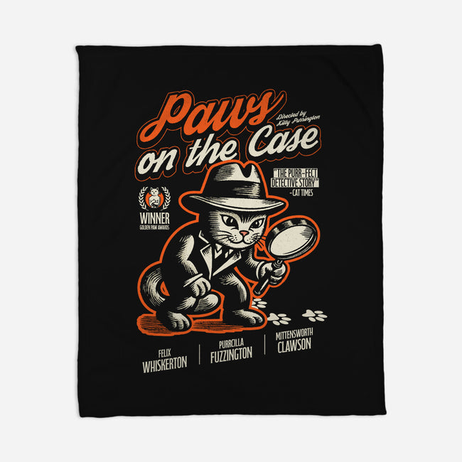 Paws On The Case-None-Fleece-Blanket-Herk Up Tees