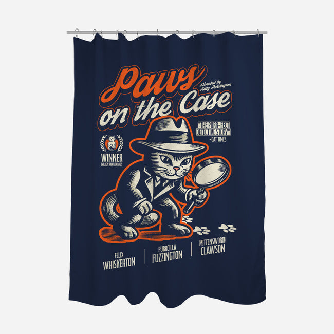 Paws On The Case-None-Polyester-Shower Curtain-Herk Up Tees