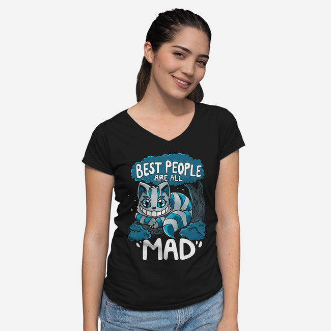 Best People Are All Mad-Womens-V-Neck-Tee-Vallina84