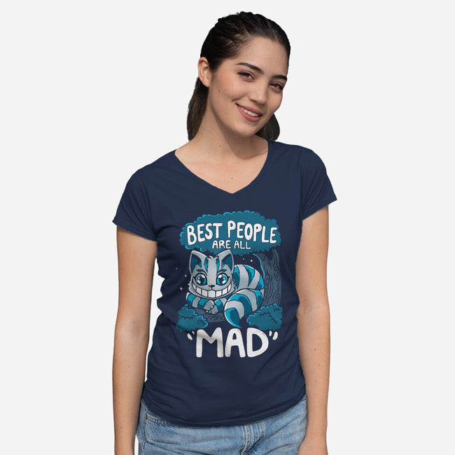 Best People Are All Mad-Womens-V-Neck-Tee-Vallina84