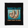 Not So Sorry Sloth-None-Fleece-Blanket-momma_gorilla