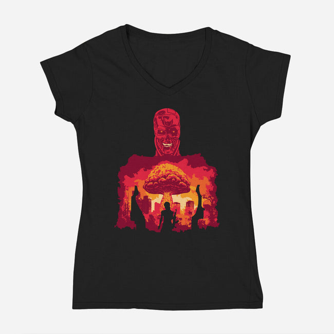 Determined Fate-Womens-V-Neck-Tee-dalethesk8er