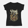 Golden Beast-Womens-V-Neck-Tee-arace