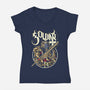 Golden Beast-Womens-V-Neck-Tee-arace