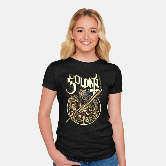 Golden Beast-Womens-Fitted-Tee-arace